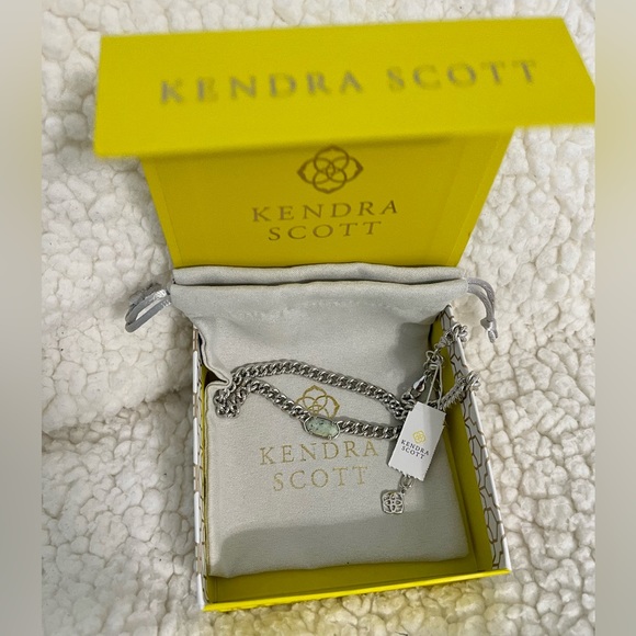 Kendra Scott Elisa Grier Pendant Necklace with Silver Chain- Brand New w/Box💚 - Picture 4 of 5